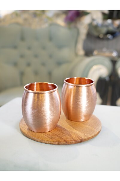 Bakır Concept Bakır Kupa Bardak Tombul Kokteyl Mat Bakır Renk (Kalaysız)