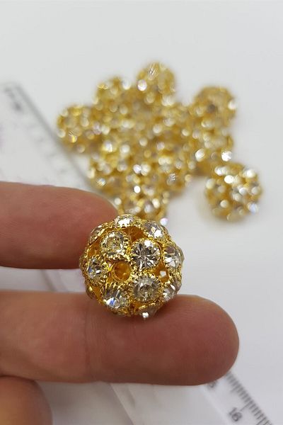 Hayalperest boncuk Minge de piatră galbenă 18 mm