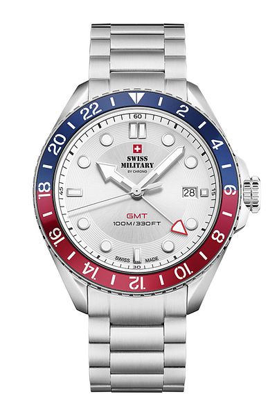 Swiss Military Mens Watch Sm34095.02, Quartz, 43mm, 10atm