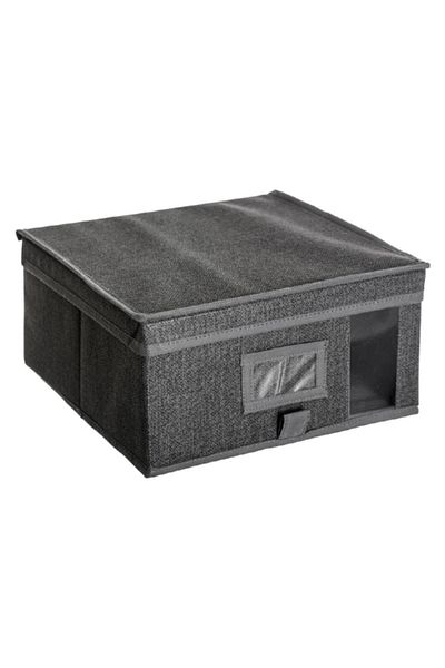 Five Simply Smart Polypropylene Foldable Storage Box with Lid 30 x 15cm