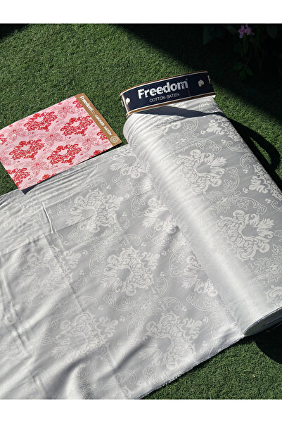 Freedom 1 Top Jakarlı Pamuk Saten Kumaş 30 Metre - Damask Jakar Kumaş