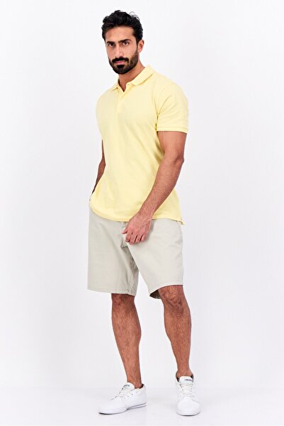 GAP Men Plain 10 Inseam Chino Shorts, Stone