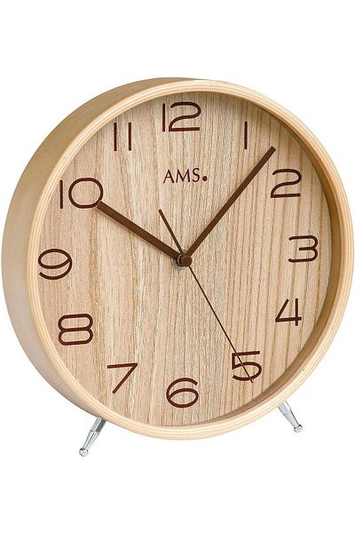 AMS Ceas de masă 5118, cuarț, maro, analogic, clasic