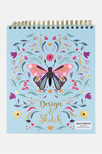 Votum Large Spiral Sketchbook, Sky Blue Combo
