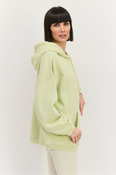Levi's Women Embroidered Long Sleeves Hooded Sweatshirt, Mint Green
