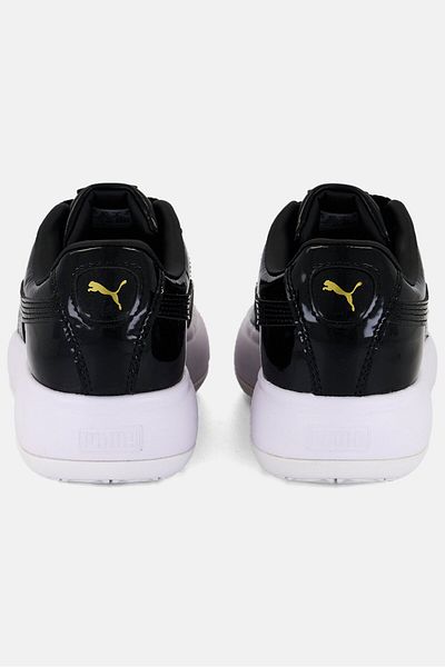 Puma Women Suede Mayu Heart Patent Lace Up Outdoor Shoes, Black
