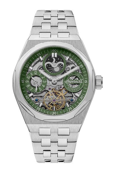 Ingersoll I12905 The Broadway Dual Time Automatic Mens Watch 43mm 5ATM
