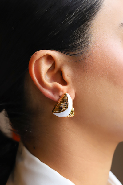 Brillo Retro Aura Vip Series Non-Tarnish Steel Colorful Stone Vintage Earrings
