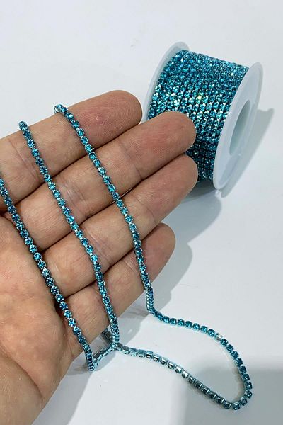 Hayalperest boncuk Swarosvki Stripe Stone Beads - Turquoise Beyoğlu Ss12