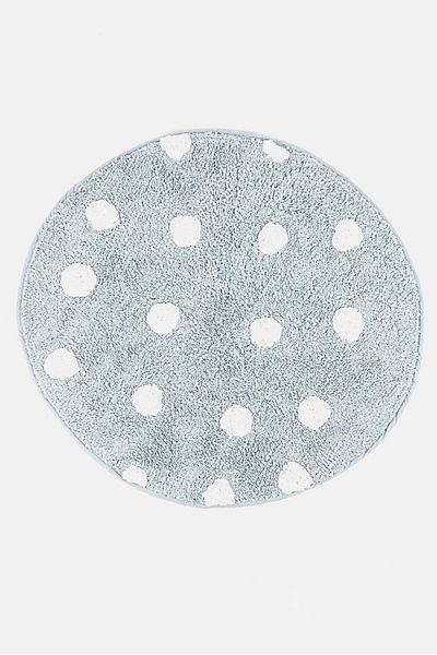 Bcbgeneration Tufted Cotton Bath Mat 66 D Cm, Blue And White