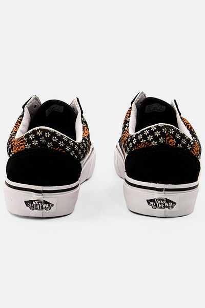 Vans Kids Boy Old Skool Lace Up Casual Shoes, Black/white