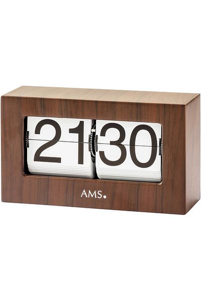 AMS Ceas de masă 1177, Cuarț, Maro, Digital, Modern