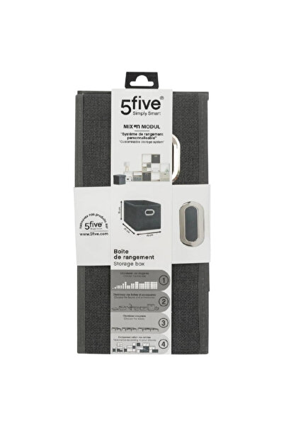 Five Simply Smart صندوق تخزين قابل للطي مصنوع من مادة البولي بروبيلين والمعادن، 15 × 31 سم