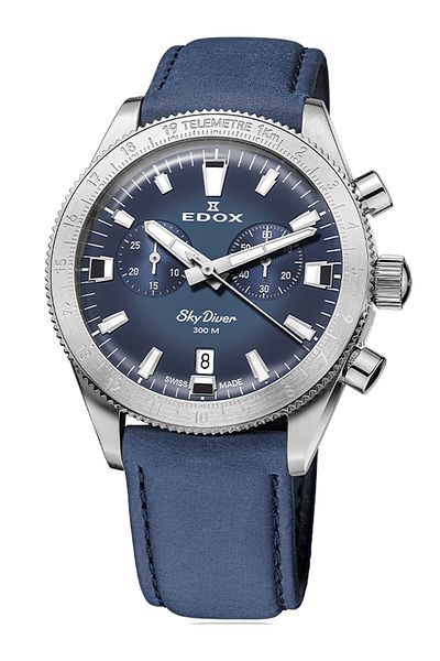 Edox Ανδρικό ρολόι Edox 10116-3-BUIDN, Quartz, 40mm, 30ATM