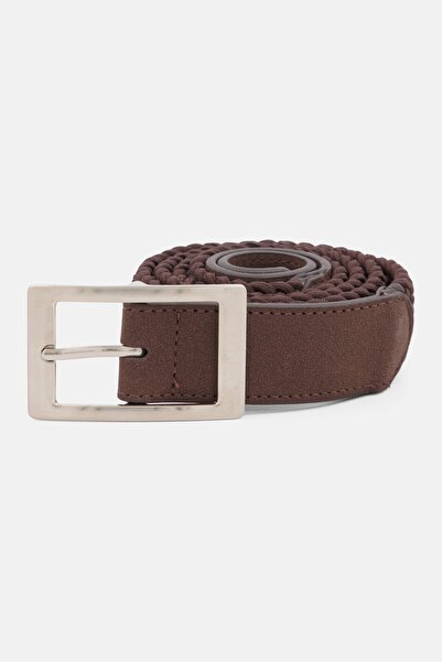 GAZZARRİNİ Men Braided Belt, Brown