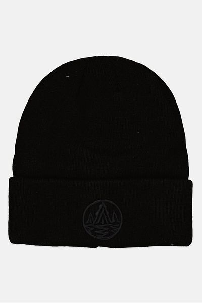 Rainforest Men Embropidered Logo Beanie Hat, Black