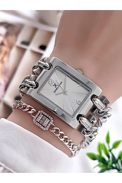 Daniel Klein 3 Atm Water Resistant Special Design Women's Wrist Watch and Bracelet Set - Vs.Blkt.0105