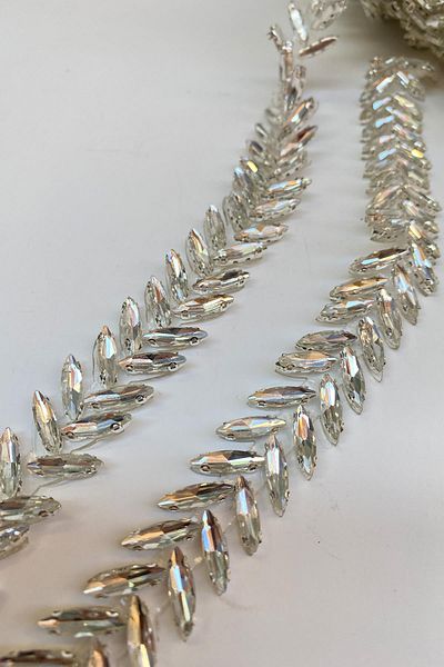 Hayalperest boncuk Iron-On Case Thin Shuttle Stone Evening Dress Strip Border