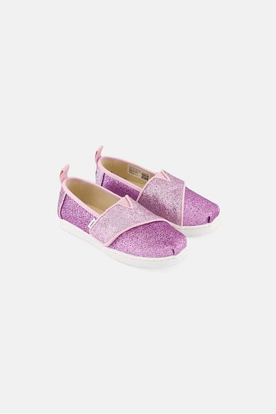 Toms Toddlers Girl Velcro Closure Shoes, Purple