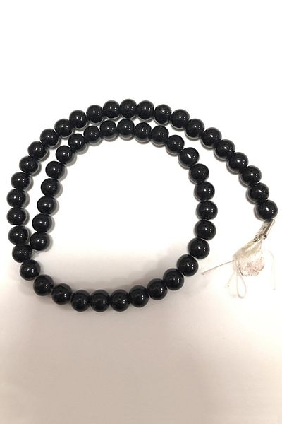 Hayalperest boncuk Black String Glass Beads 8 Mm
