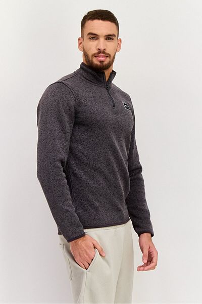 Hurley Men Sportwear Fit Long Sleeve Training Sweatshirt, Grey Combo