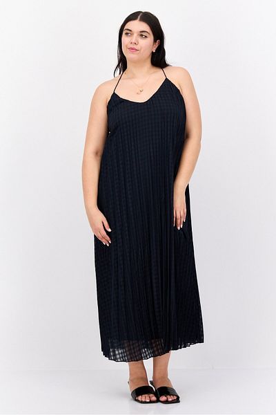 Scotch & Soda Women Pleated Maxi Dress, Navy