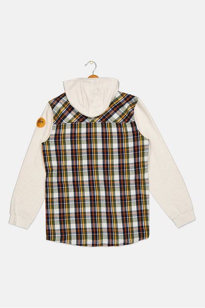 Levi's Kids Boy Checkered Jacket Shirt, Cream