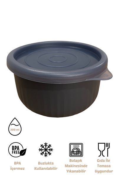 EVLE Vipahmet 0.30 Lt Anthracite Vacuum Storage Container