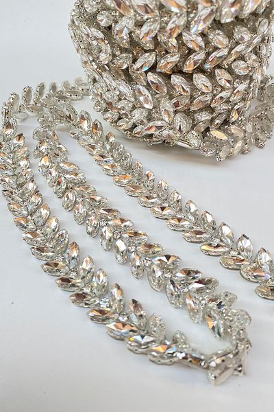 Hayalperest boncuk Iron-On Shuttle Stone Evening Dress Ribbon Border