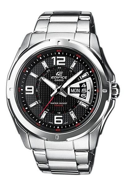 Casio Mens Watch Ef-129d-1avef, Quartz, 45mm, 10atm