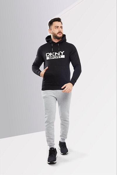 DKNY Sport Men Sportwear Fit Long Sleeves Sweatshirt, Black