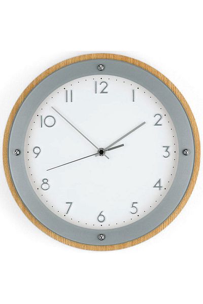 AMS Wall Clock 5846, Quartz, White, Analogue, Modern