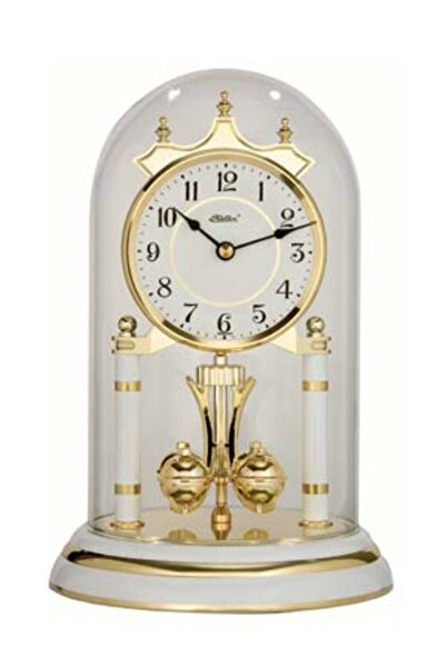 HALLER Table Clock 821-089_003, Quartz, White, Analogue, Classic