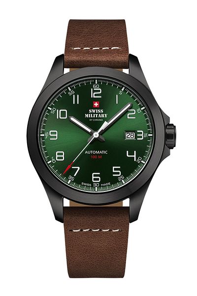 Swiss Military Mens Watch By Chrono Sma34077.06, Automatic, 42mm, 10atm