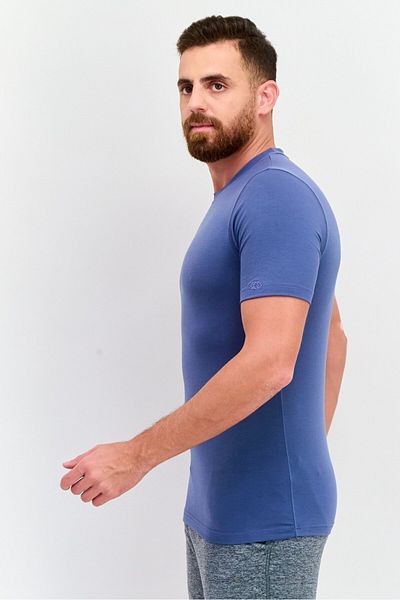 Legend Men Crew Neck Short Sleeves Solid T-shirt, Slate Blue