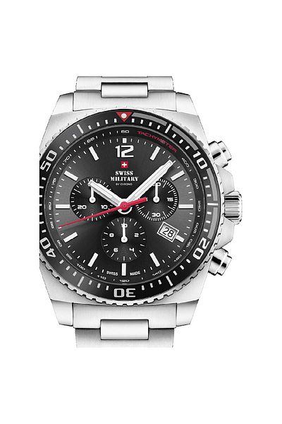 Swiss Military Mens Watch Sm34093.01, Quartz, 45mm, 10atm