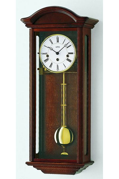 AMS Wall Clock 2606/1, Mechanical, Brown, Analogue, Classic
