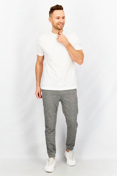 90 Degree By Reflex Men Sportswear Fit Textured Sweatpants, Grey