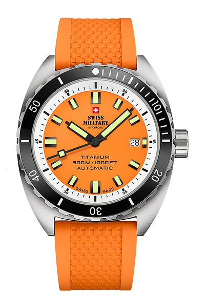 Swiss Military Mens Watch Sma34100.10, Automatic, 42mm, 30atm