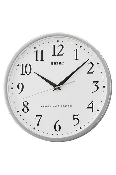 Seiko Ceas de perete Qxr210s, cuarț, alb, analogic, modern