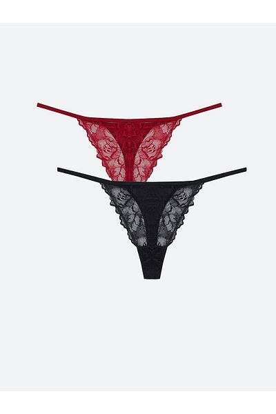LC Waikiki LCW DREAM Lace Thong Panties 2 Pack