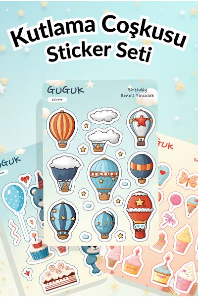 GUGUK Celebration Enthusiasm Sticker Leaves Set