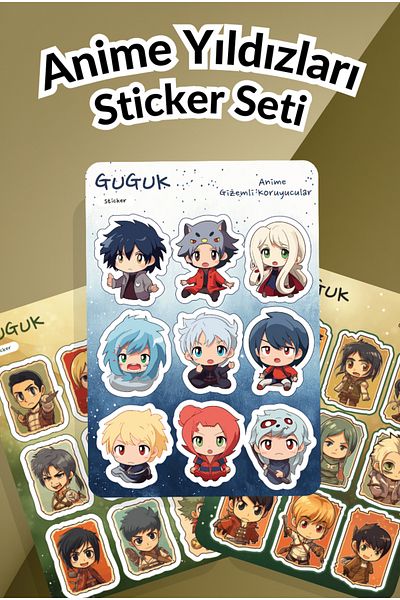 GUGUK Anime Stars Sticker Leaves