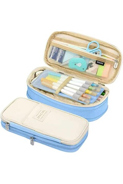 QUEVİLİY Kalemlik Kalem Kutusu çok foksiyonlu okul kalemlik kanvas 7 renk seçeneği