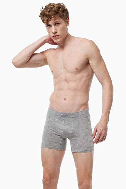 Malabadi Men's 3-Piece Gray Premium Collection Modal Long Boxer 3m250
