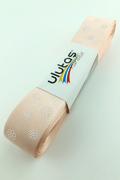Hayalperest boncuk Κορδέλα Grosgrain 2,5 εκ. με στάμπα μαργαρίτας
