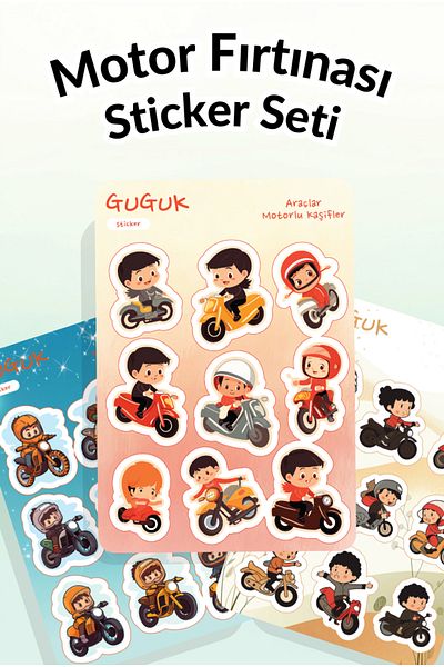 GUGUK Motor Storm Sticker Leaves Set