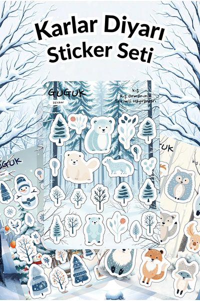 GUGUK Frozen Sticker Leaves Set