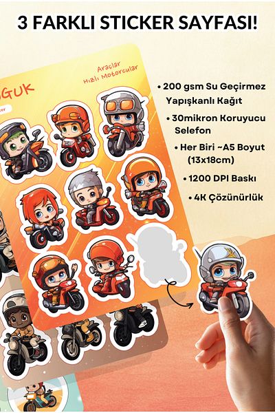 GUGUK Motor Travelers Sticker Leaves Set