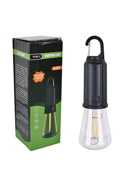 gaman Kamp Işıkları Kanca Ampul TYPE-C Şarjli- Solar Enerjili 3 aydınlatma mo...